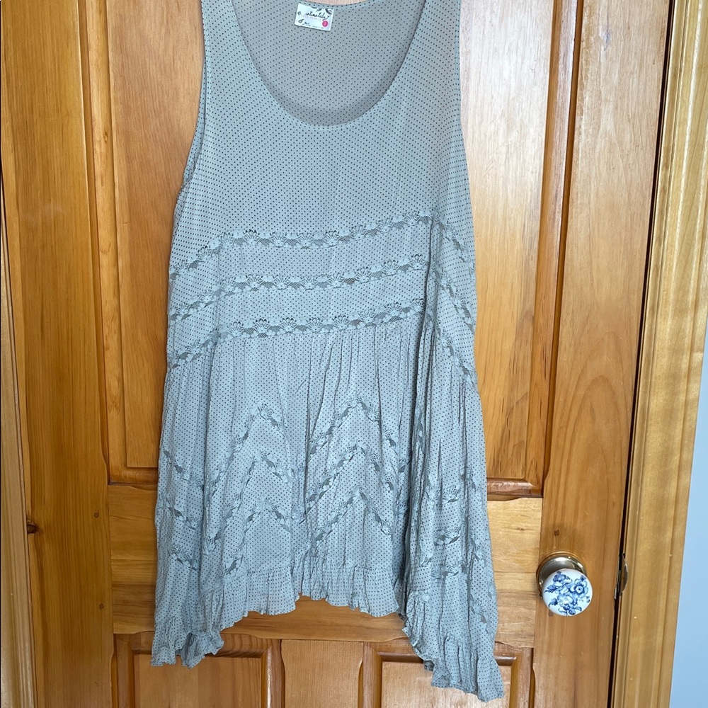 Free People Gray Asymmetrical Dress SMALL
